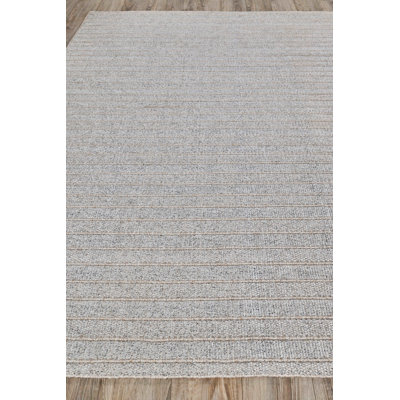 Nova Striped Area Rug in Natural Beige