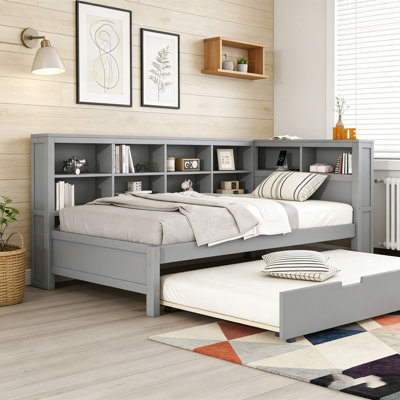 Lit de jour en bois avec lit simple