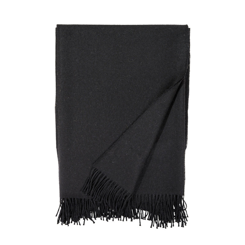 Madison Woven Baby Alpaca Throw Blanket, Navy