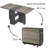 Folding Dining Table, Drop Leaf Dining Table With 6 Wheels And 2-Layer Storage Shelf-107266218