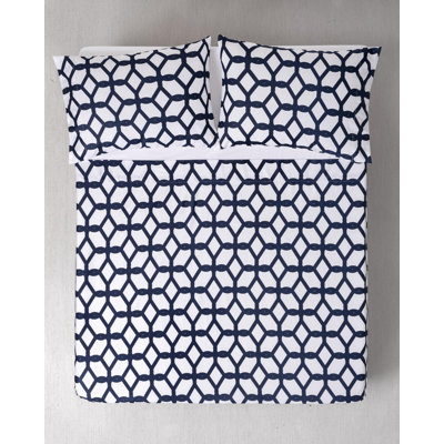 Brooks Brothers Chain Link Allover Printed Cotton Sateen Sheet Set