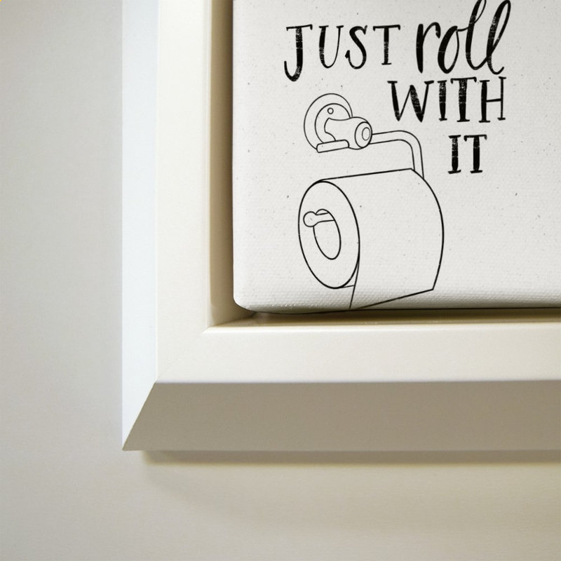 «Bathroom Puns V» par Becky Thorns - Impression sur toile, H 40 po x l 40 po