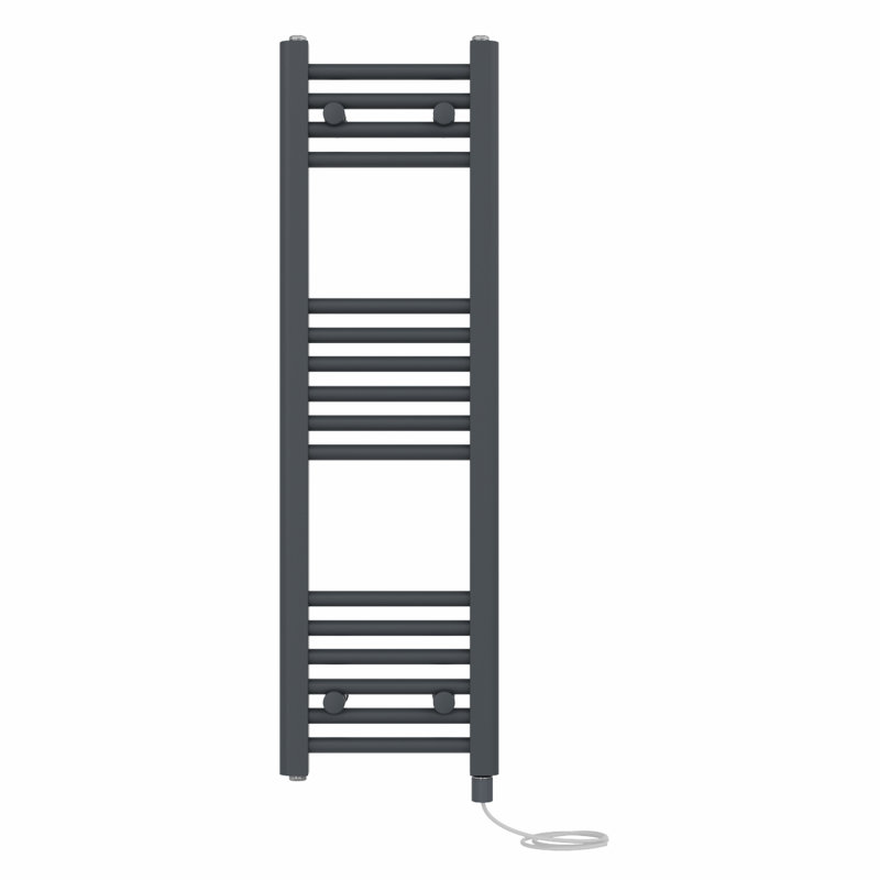 Straight Towel Rail Heated Towel Rails, Anthracite, 100cm H x 30cm W x 3cm D