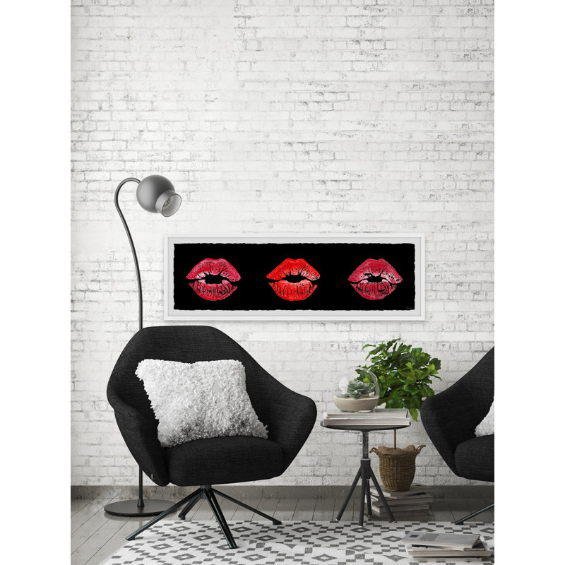 There's Always Lipstick by Marmont Hill - Single Picture Frame Painting, 25cm H x 76cm W