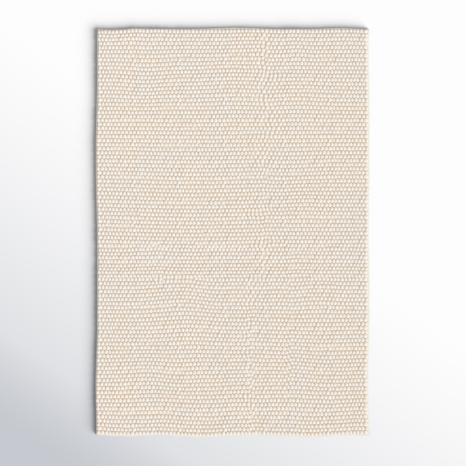Elle Ivory Hand-Woven Wool Rug, Rectangle 2'3" x 4'