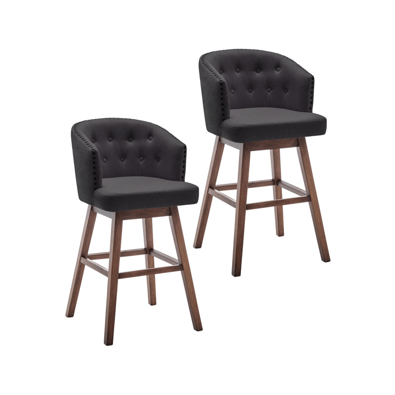 Tabouret de bar Arlisa, Gris foncé, Tabouret de bar (siège d’une hauteur de 30 po)