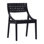 Leather Side Chair in Black