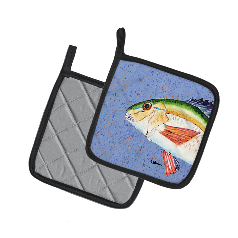 Caroline's Treasures Rainbow Trout Polyester Potholder