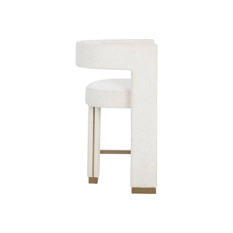 Upholstered Bar Stool with Solid Wood Frame, Counter Stool (26" Seat Height)