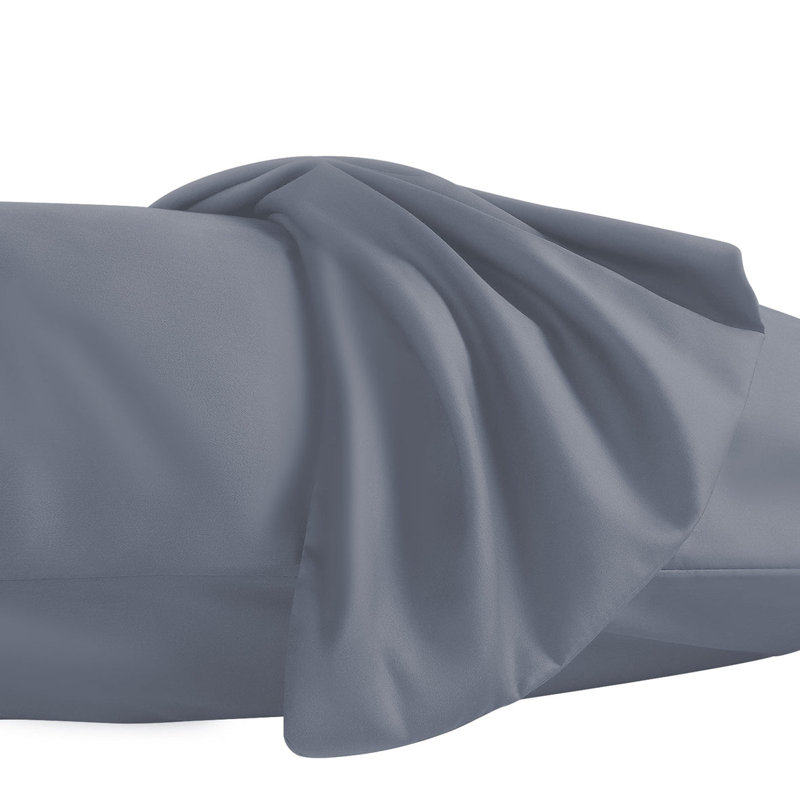 Microfiber Flatweave Pillowcase Case Pack, Grey