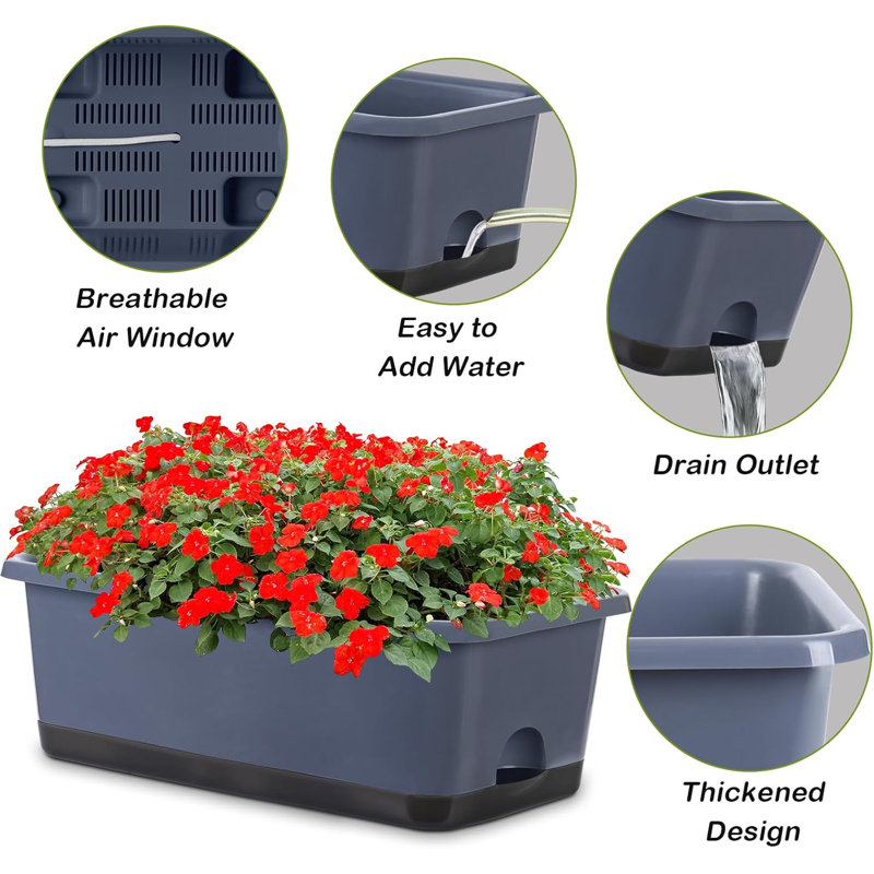 8-pack 17" Window Box Planters