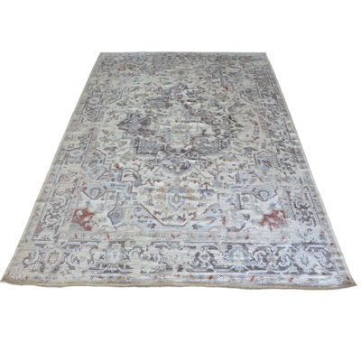 10'2 x 14'3 Hand Knotted Ivory Serapi Oushak Oriental Rug 6016C8112DE74E96BD337FBF3DFA433E