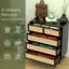 Commode moderne en rotin avec tiroirs larges et poignées en métal