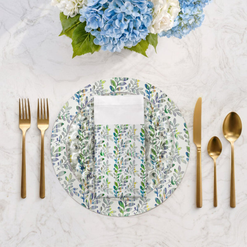 Tuileries Cotton Blend Square Napkins, Verdure