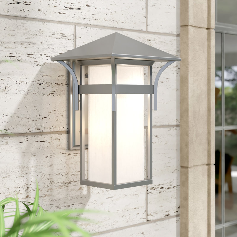 Harbor Outdoor Wall Lantern, Satin Black, MED, 13.5" H x 9" W