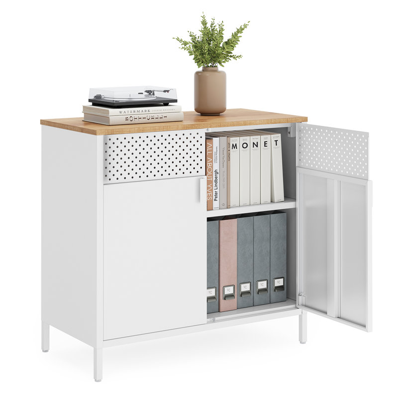 Aaliyaha 80cm Sideboard, White/Natural