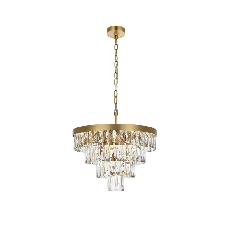Lustre rond 20 pouces Iva , Or satiné