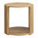 Estie Round Wood Slatted End Table With Open Shelf