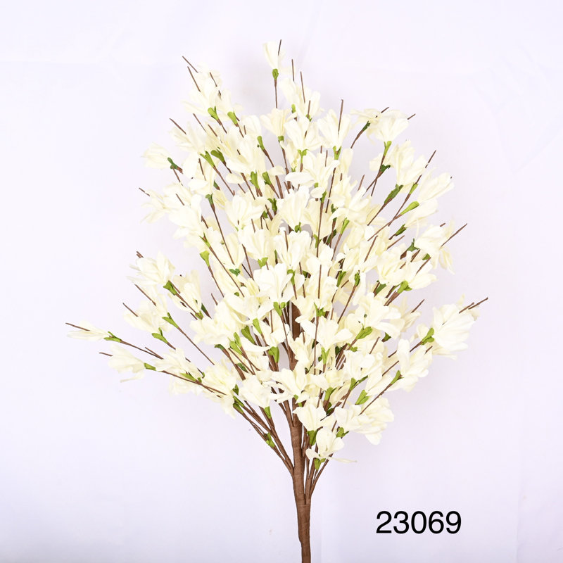 Faux forsythia, arrangement de fleurs, Blanc