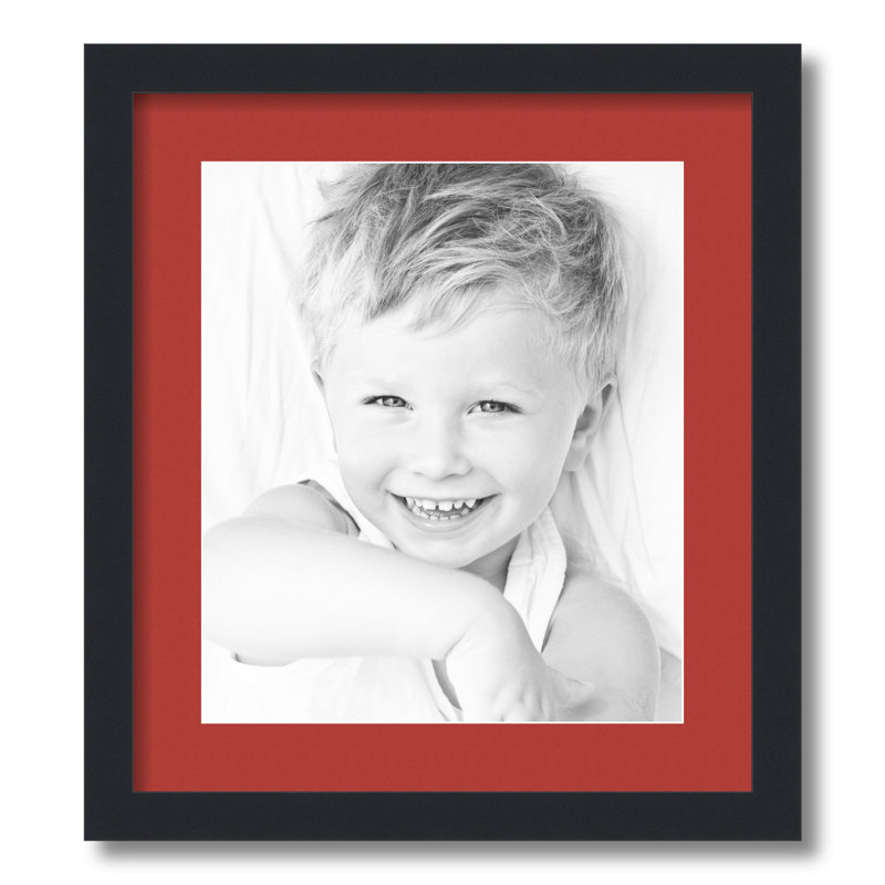 Matte Picture Frame with Mat, Deep Red