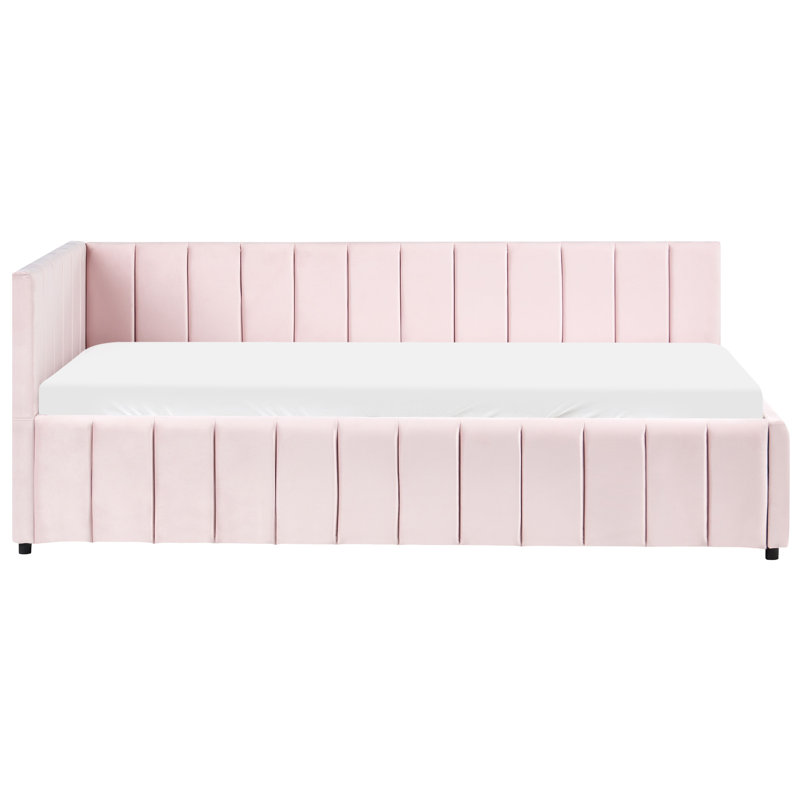 Upholstered Velvet Daybed, Pink