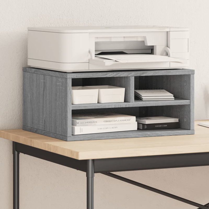 22.5cm H Printer Stand, 22.5cm H x 49cm W x 40cm D, Grey Sonoma