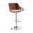 Mid-century Adjustable Height Bar Stool with Arms in Faux Leather and Metal-1929717819-1929717816