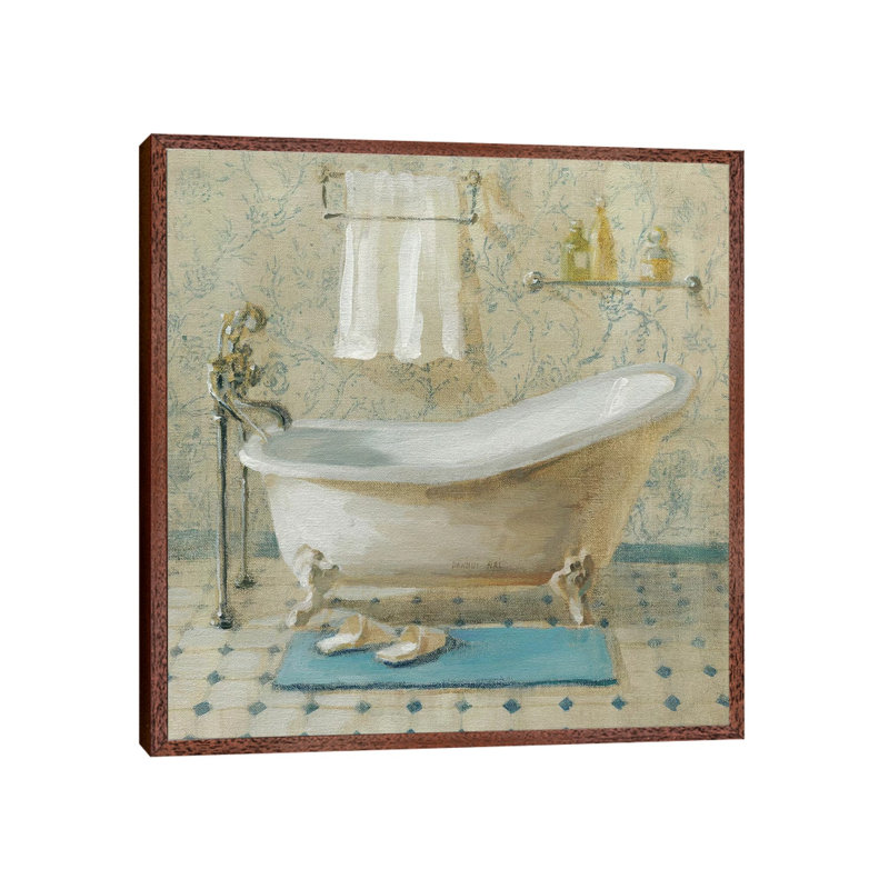 Victorian Bath III by Danhui Nai - Print on Canvas, 66.04 cm H x 66.04 cm W, Classic Brown Wood Framed