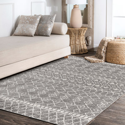 Bouton Moroccan Beni Souk Gray/Cream Rug