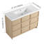 Meuble-lavabo autoportant avec lavabo en résine-1006336375