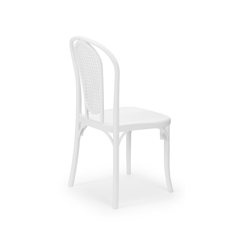 Chaise de patio empilable, Ivoire blanc
