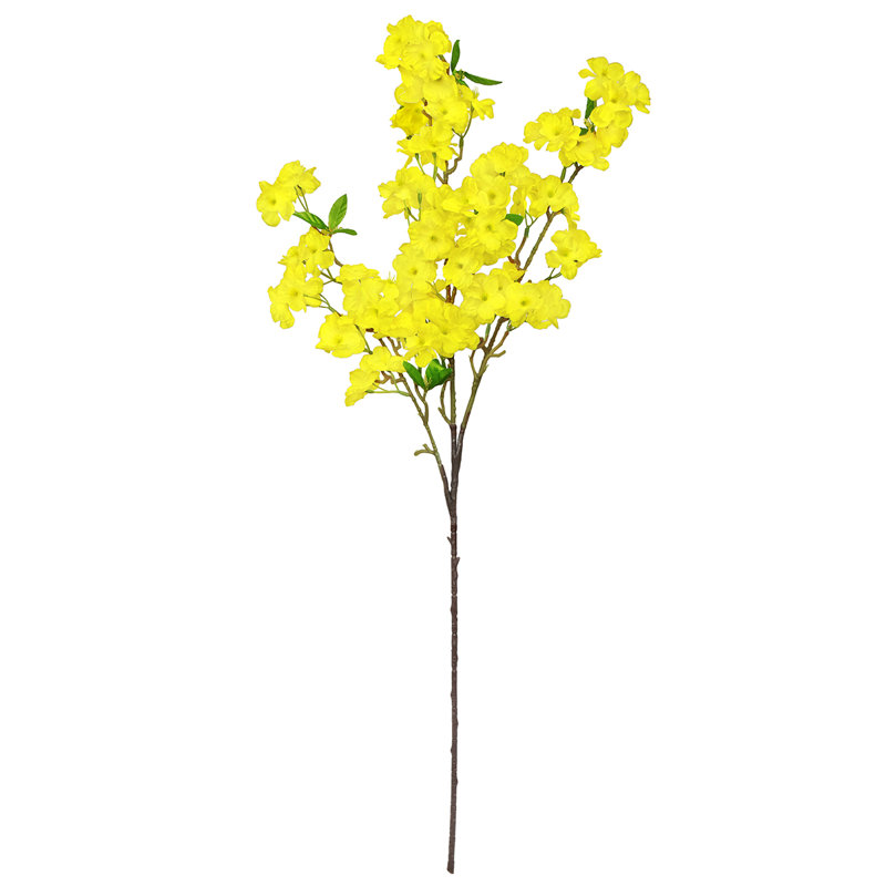 Tige de fleur de cerisier artificielle Coso, Jaune