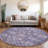 Machine Washable Indoor/Outdoor Xhevrie Purple Rug-158805364