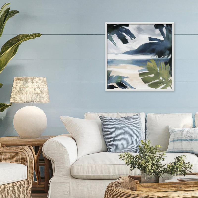 Giclée encadrée par Beachy Tropical Vibes, design par Elara Yasna, H 24 po x l 24 po