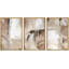 «Pastel Watercolor Paint Strokes Abstract Neutral Art Decor», reproduction d'art sur toile encadrée 3 pièces-73227876-73227877