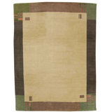 Custom Wool Area Rug in Beige/Brown/Green