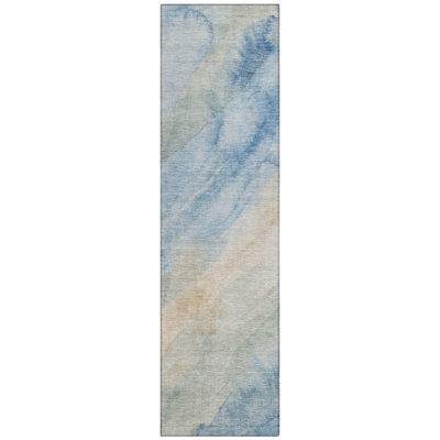 Machine Washable Indoor/Outdoor Chantille ACN2949 Abstract Rug