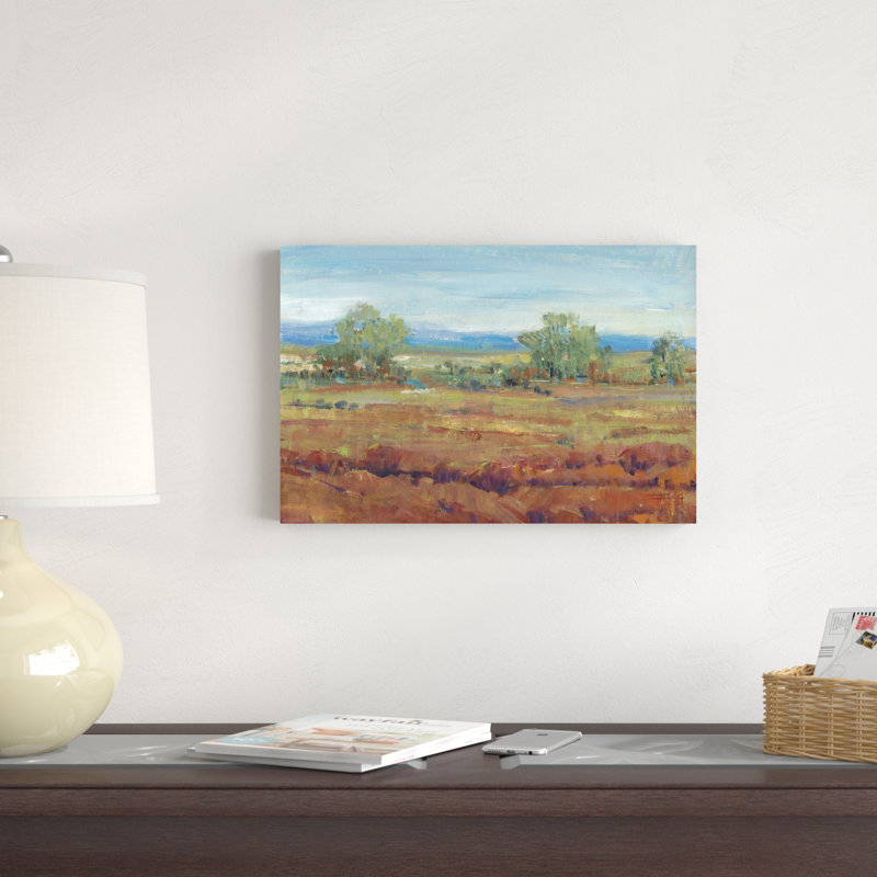 «Red Clay II», peinture sur toile, H 12 po x l 18 po