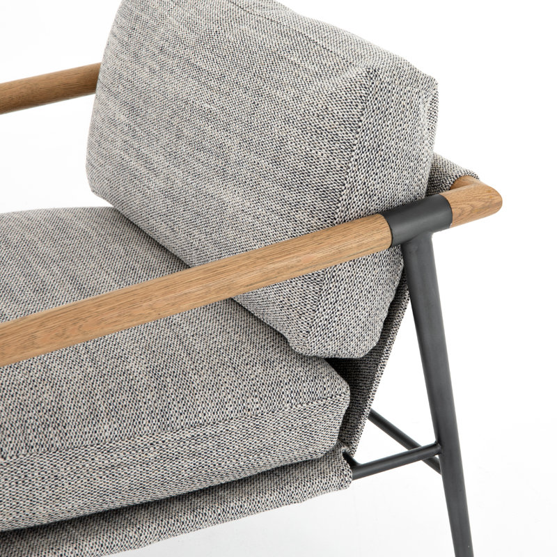 Marlane Upholstered Armchair, Thames Raven, Natural