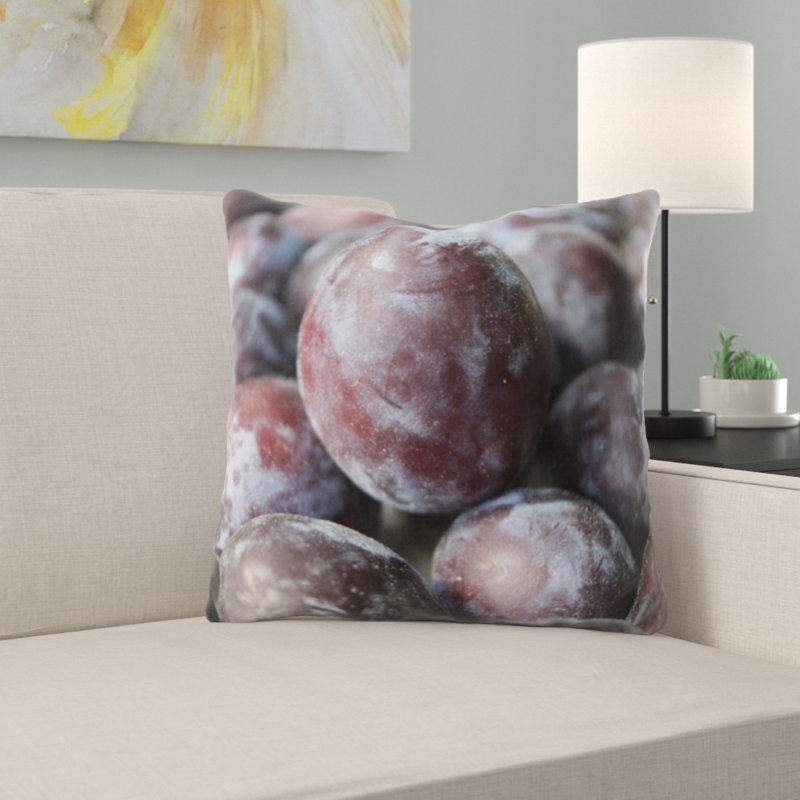 Coussin décoratif prune