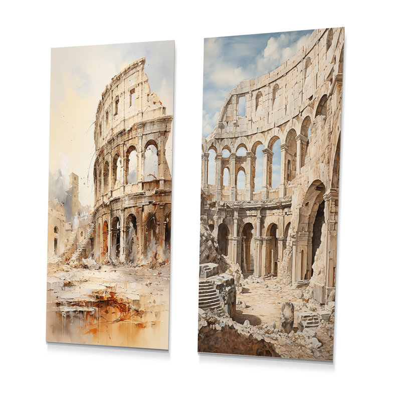 Giannella - Ensemble de 2 reproductions d'art mural en métal, H 28 po x l 24 po
