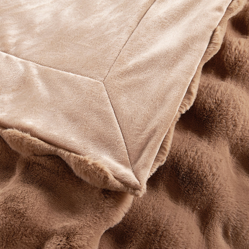 Throw Blanket, Taupe, 152.4cm W x 177.8cm L