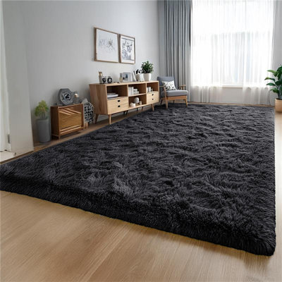 Tapis intérieur / extérieur doux et moelleux à poils longs - Confort luxueux et design élégant