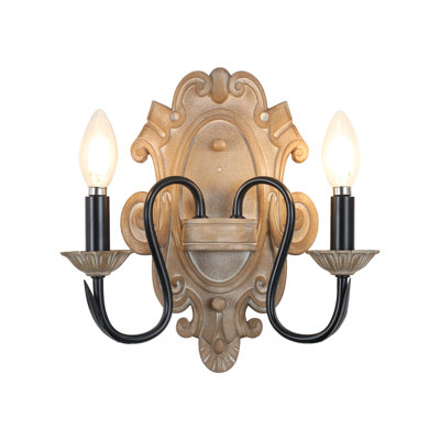 Antique 2-Light Wall Light French Country