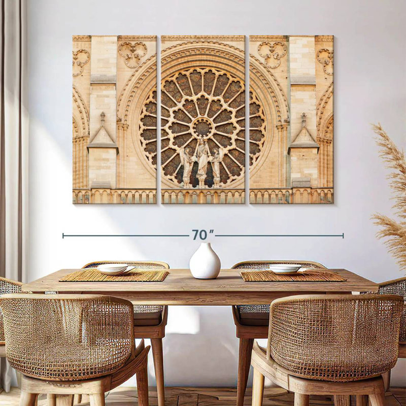 Lilie Notre Dame Rose Window, 24" H x 38" W