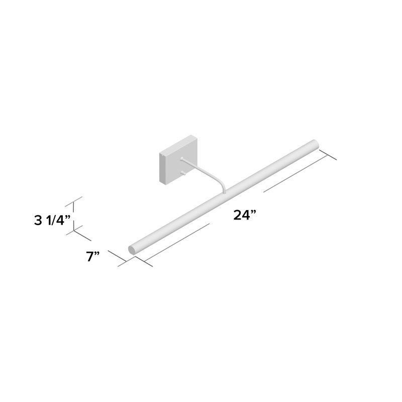 LED Wall Mounted Picture Light, Satin Brass