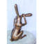 Statue de lapin en bronze, charmante décoration intérieure, collection Nifao 8 pi x 14 po x H 22 po