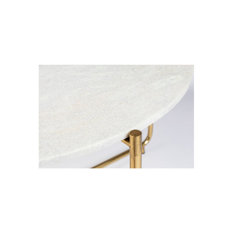 Timpa Marble Coffee Table, White