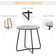 Ebern Designs Steel Patio Side Table, Weather Resistant Outdoor Round End Table
