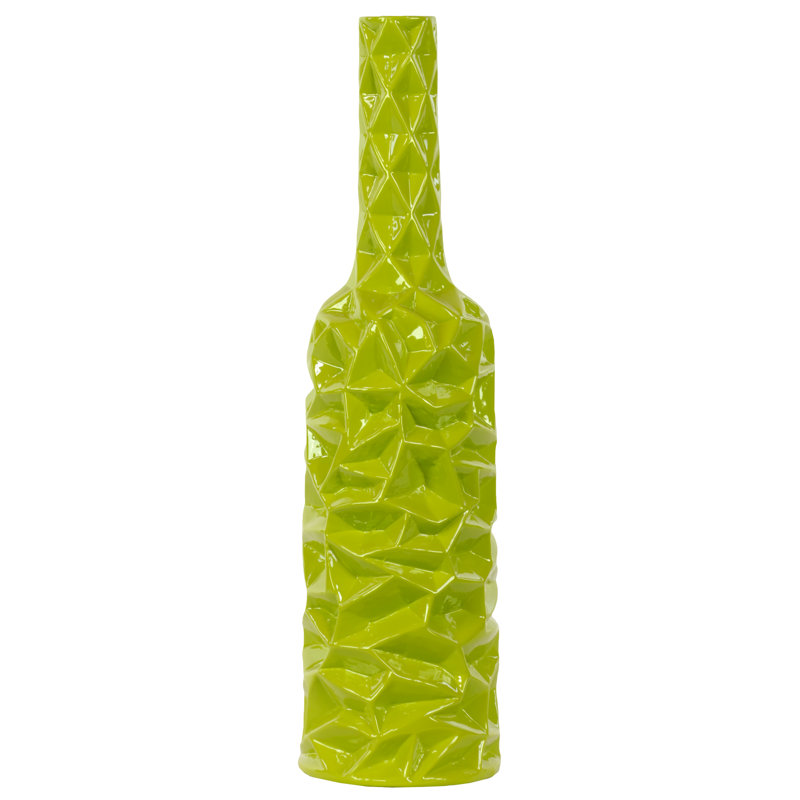 Vase de table en céramique Gore, H 19,5 po x l 5,25 po x P 5,25 po, Orange
